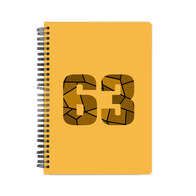 63 Number Notebook (Golden Yellow)