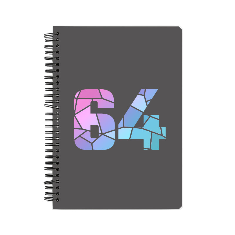 64 Number Notebook (Charcoal Grey)