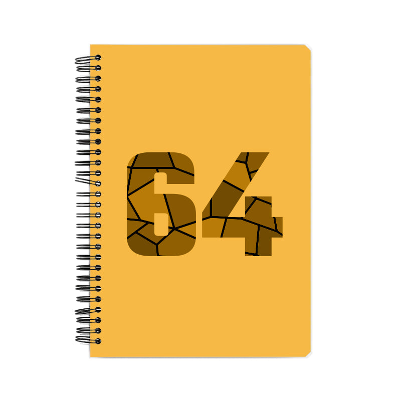 64 Number Notebook (Golden Yellow)