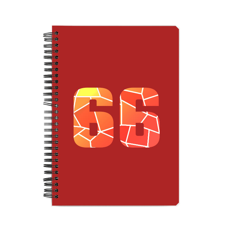 66 Number Notebook (Red)