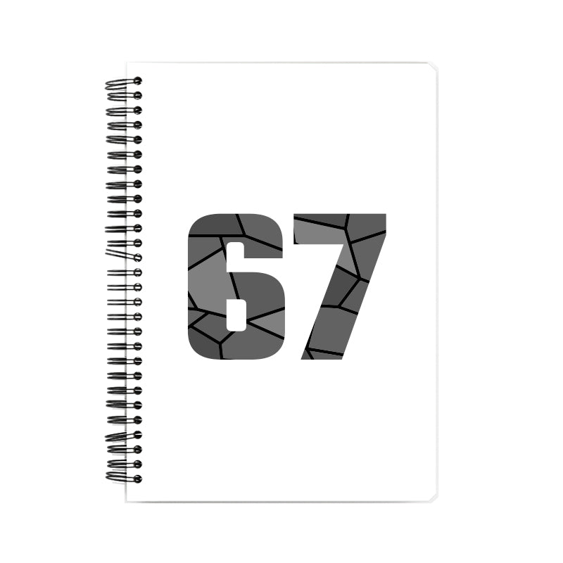 67 Number Notebook (White)