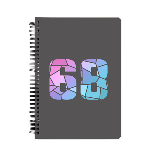 68 Number Notebook (Charcoal Grey)