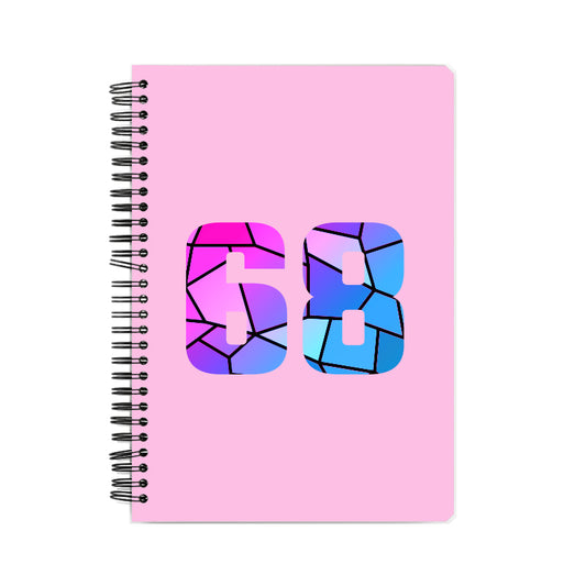 68 Number Notebook (Light Pink)