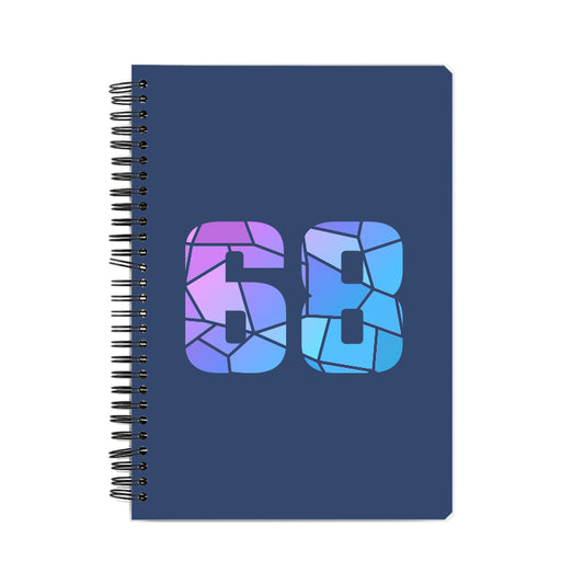 68 Number Notebook (Navy Blue)