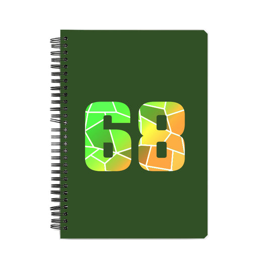 68 Number Notebook (Olive Green)