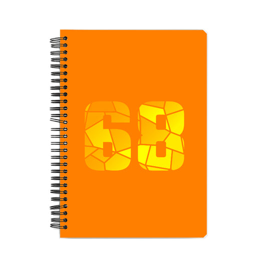 68 Number Notebook (Orange)