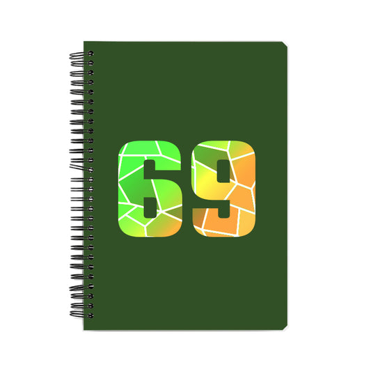 69 Number Notebook (Olive Green)