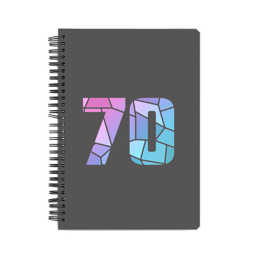 70 Number Notebook (Charcoal Grey)