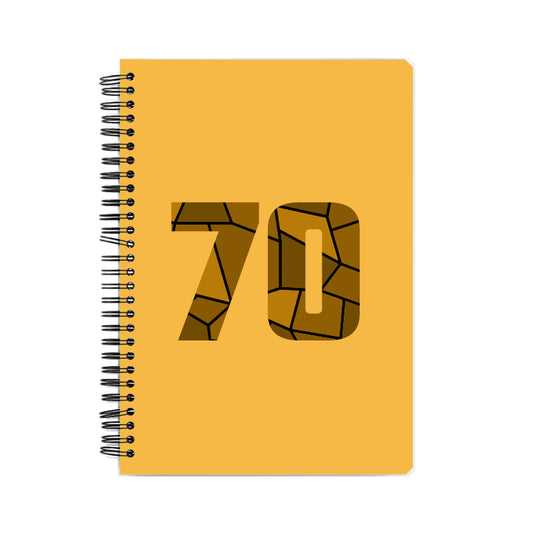 70 Number Notebook (Golden Yellow)