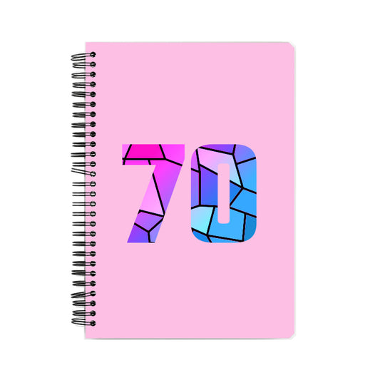 70 Number Notebook (Light Pink)