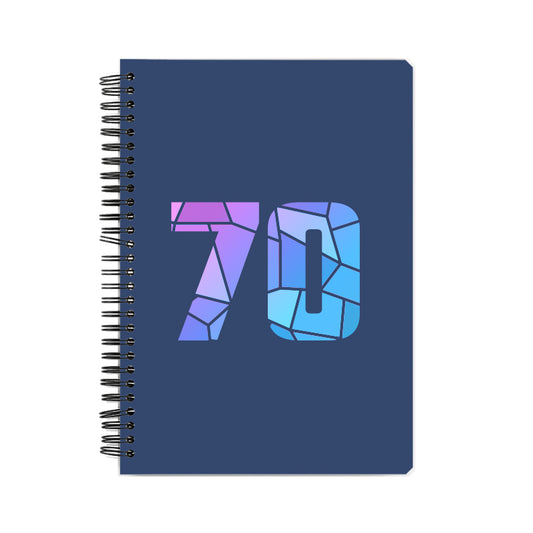 70 Number Notebook (Navy Blue)