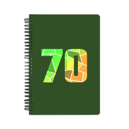 70 Number Notebook (Olive Green)