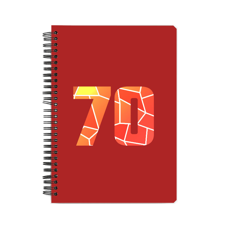 70 Number Notebook (Red)