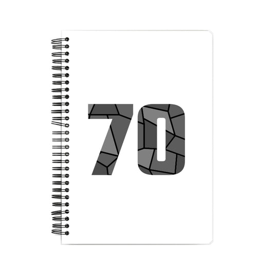 70 Number Notebook (White)