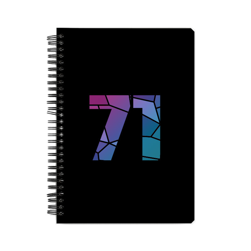 71 Number Notebook (Black)