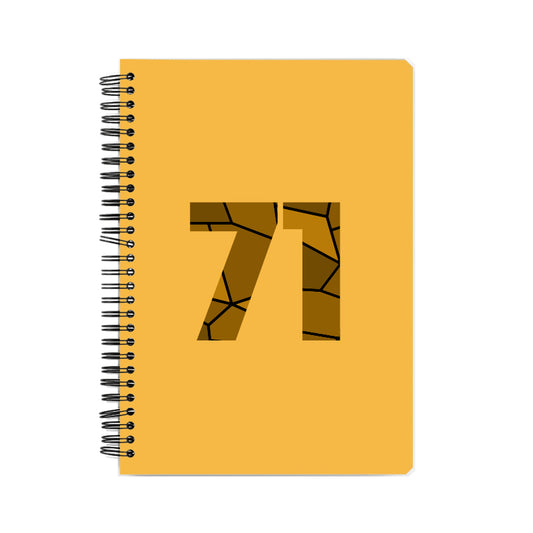 71 Number Notebook (Golden Yellow)