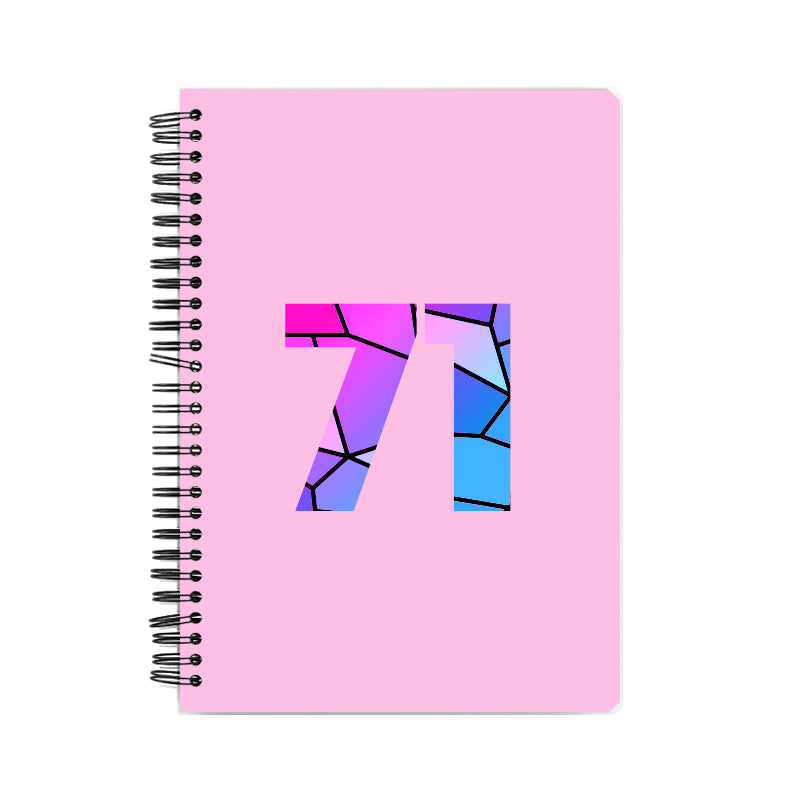 71 Number Notebook (Light Pink)