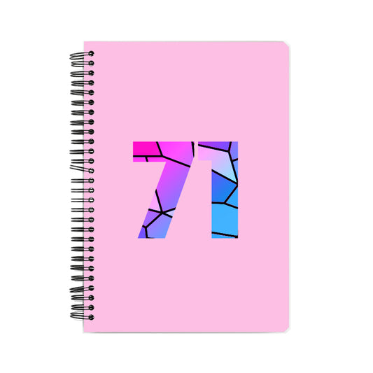 71 Number Notebook (Light Pink)