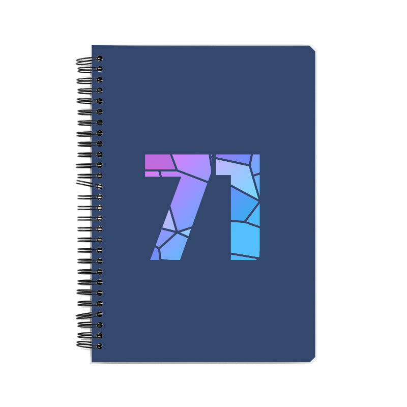 71 Number Notebook (Navy Blue)