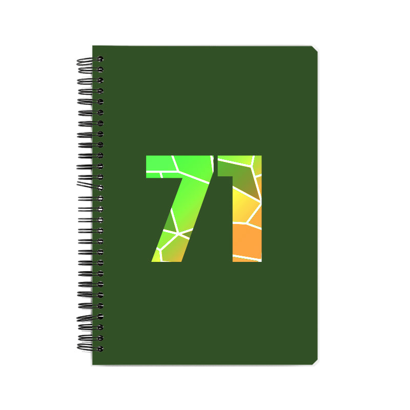 71 Number Notebook (Olive Green)