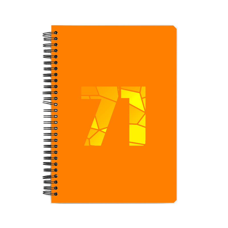 71 Number Notebook (Orange)