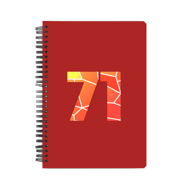 71 Number Notebook (Red)