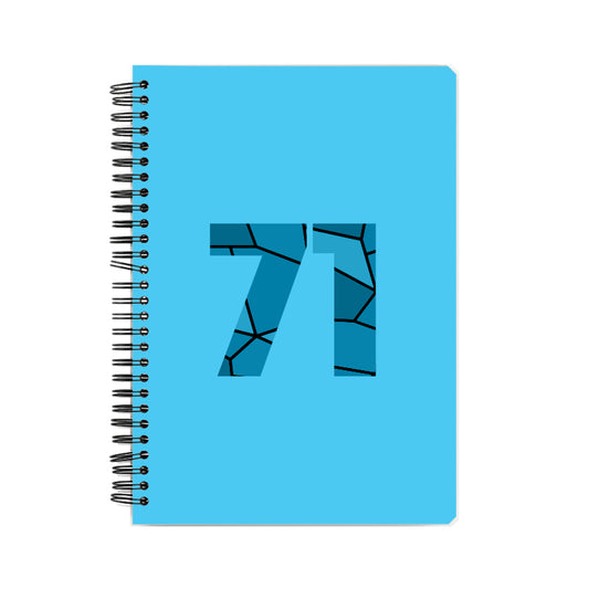 71 Number Notebook (Sky Blue)