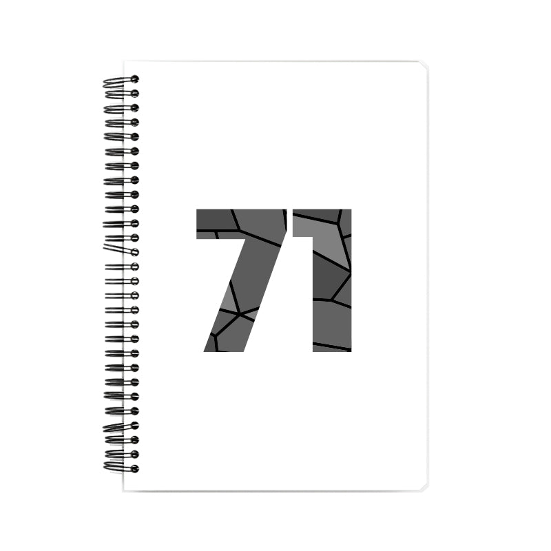 71 Number Notebook (White)