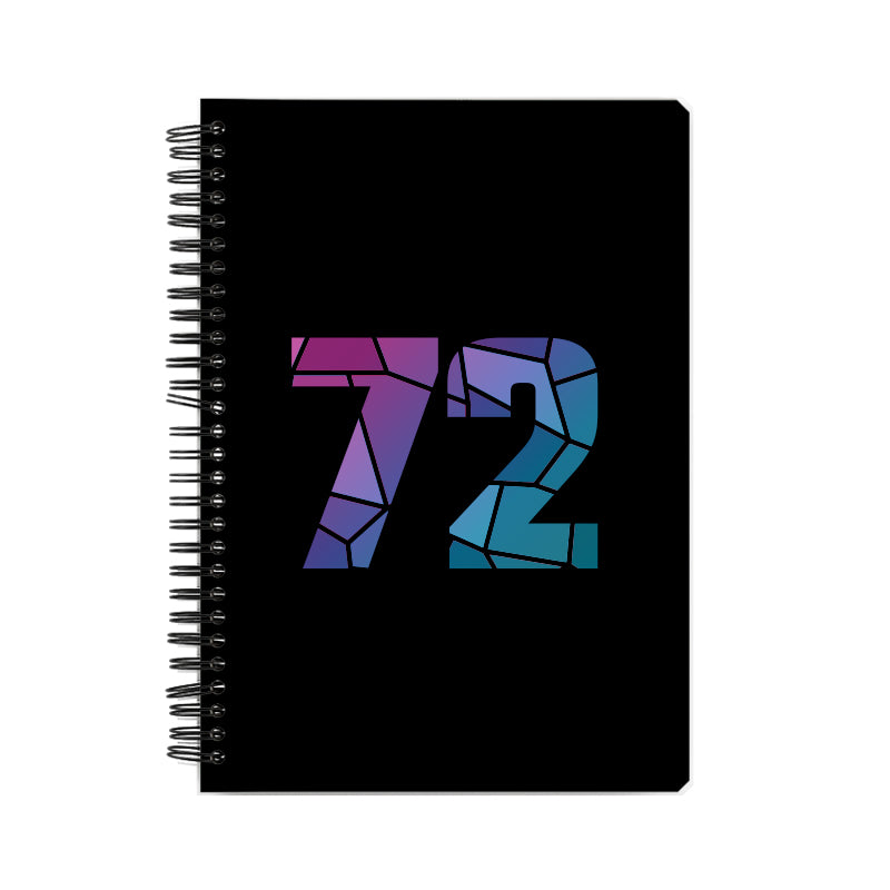 72 Number Notebook (Black)