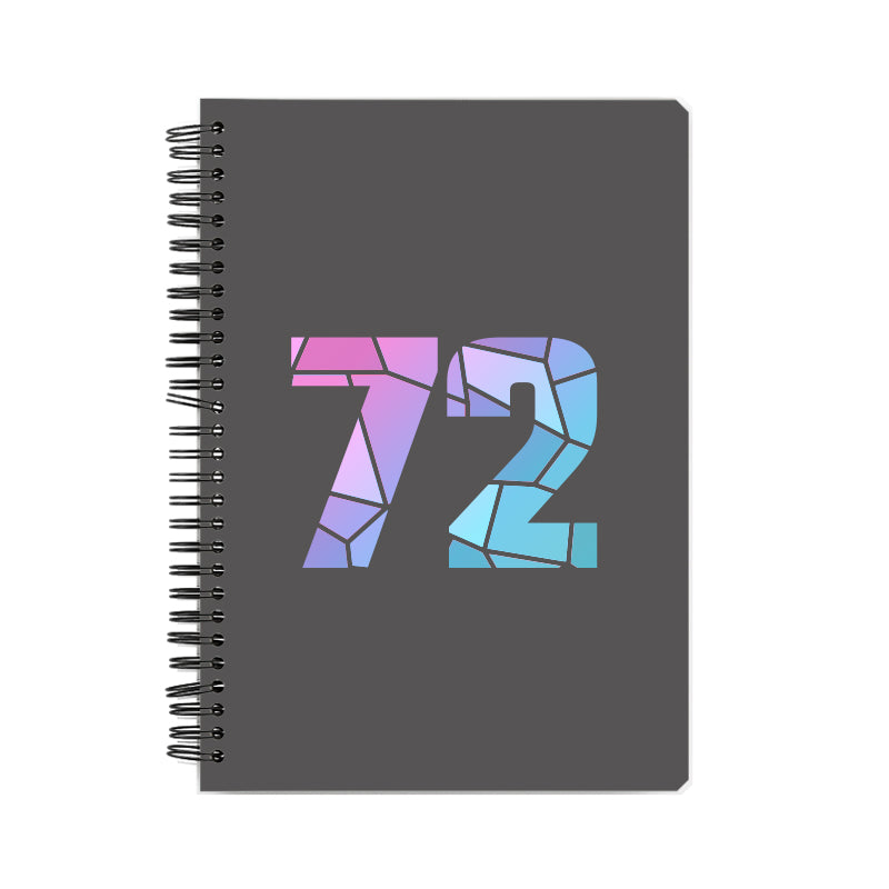 72 Number Notebook (Charcoal Grey)