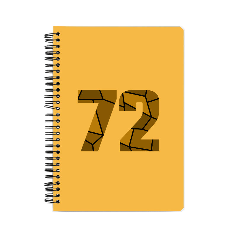 72 Number Notebook (Golden Yellow)