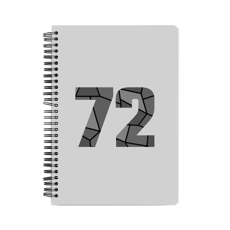 72 Number Notebook (Melange Grey)