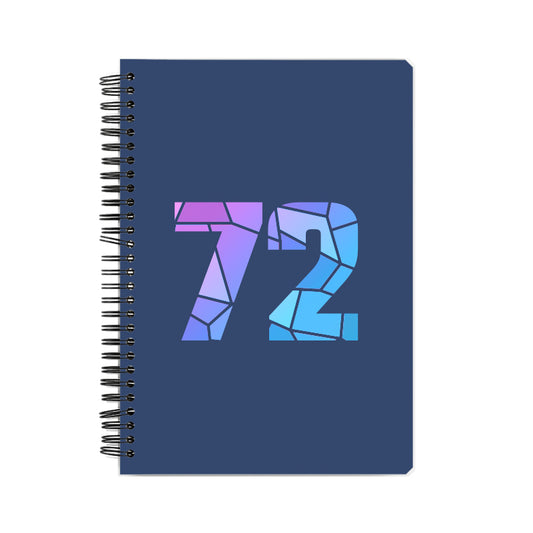 72 Number Notebook (Navy Blue)