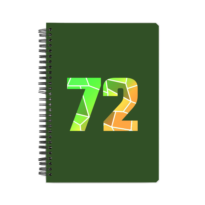 72 Number Notebook (Olive Green)