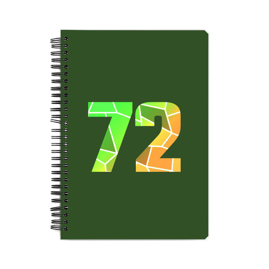 72 Number Notebook (Olive Green)