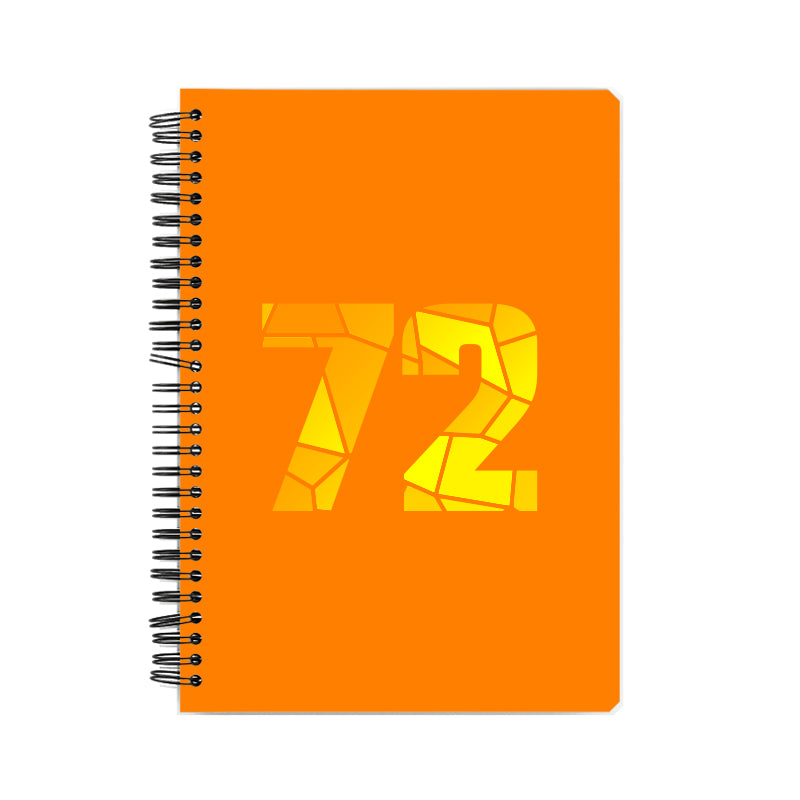 72 Number Notebook (Orange)