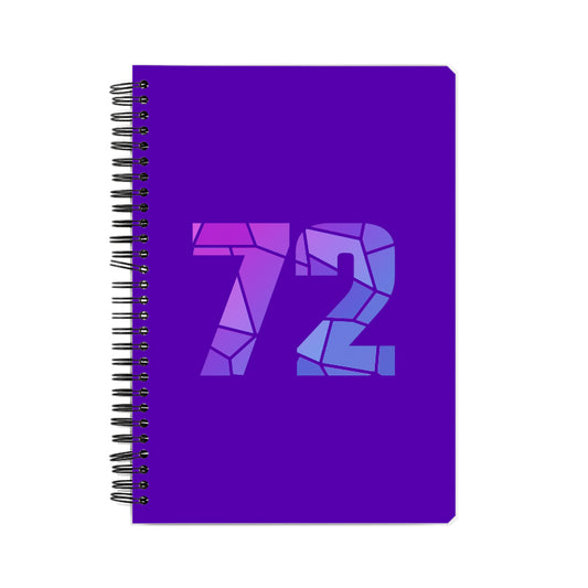 72 Number Notebook (Purple)