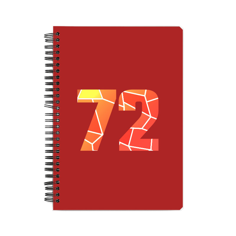 72 Number Notebook (Red)