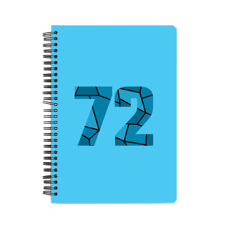 72 Number Notebook (Sky Blue)