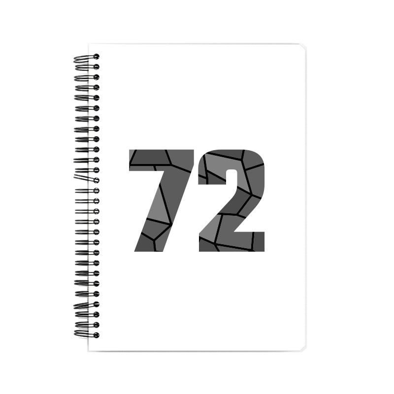 72 Number Notebook (White)