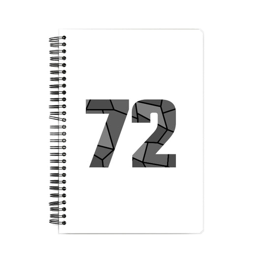 72 Number Notebook (White)