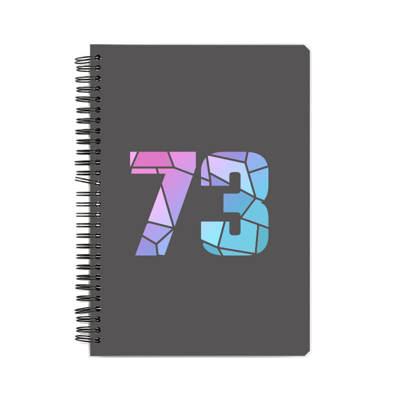 73 Number Notebook (Charcoal Grey)