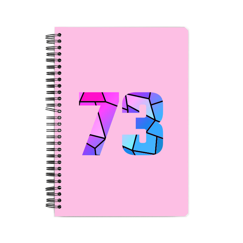 73 Number Notebook (Light Pink)