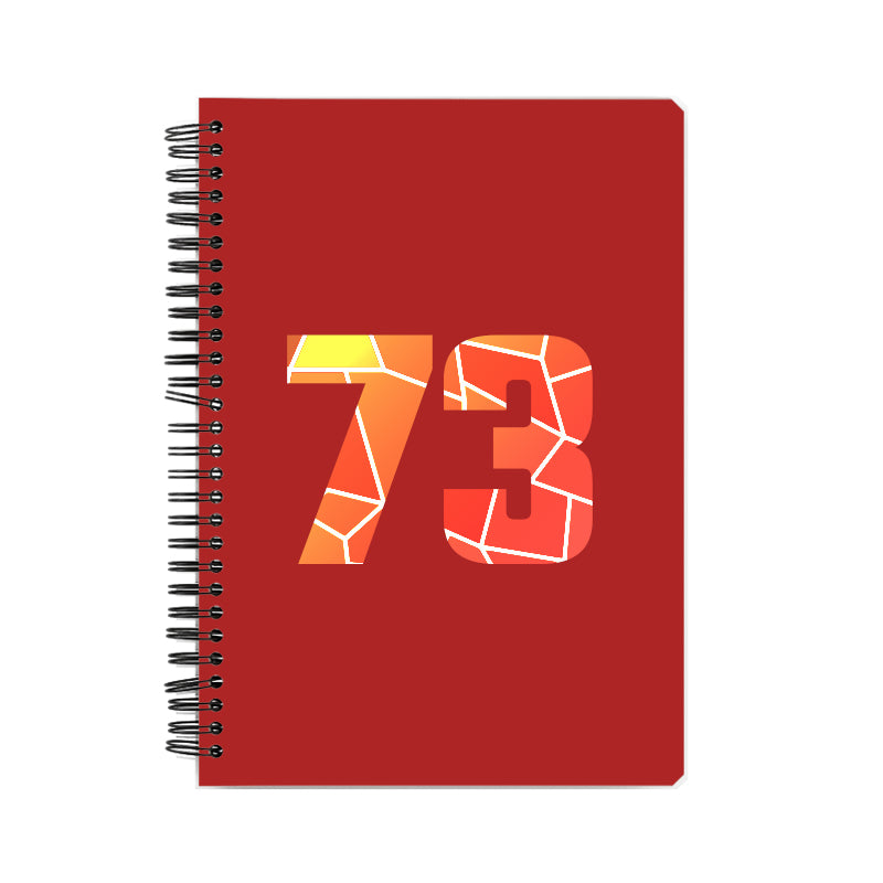 73 Number Notebook (Red)