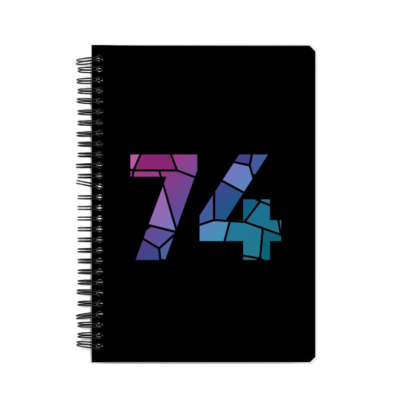 74 Number Notebook (Black)