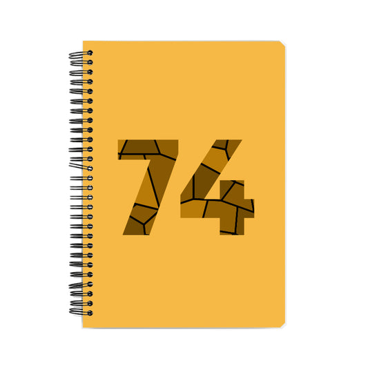 74 Number Notebook (Golden Yellow)