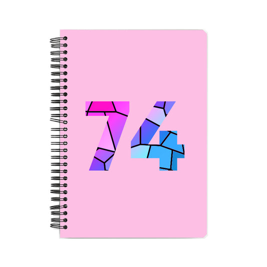 74 Number Notebook (Light Pink)