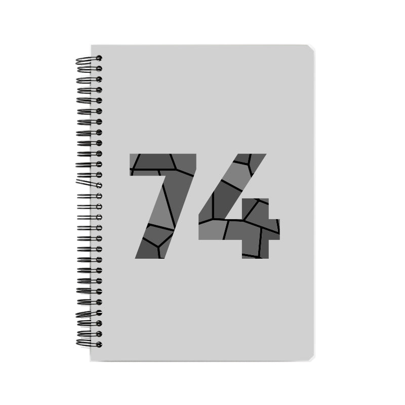 74 Number Notebook (Melange Grey)