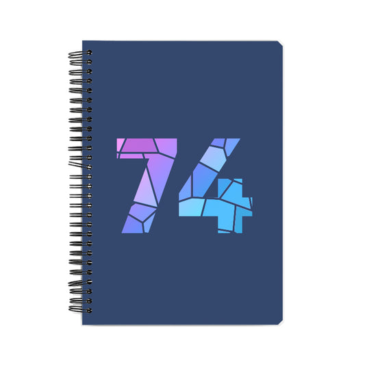 74 Number Notebook (Navy Blue)