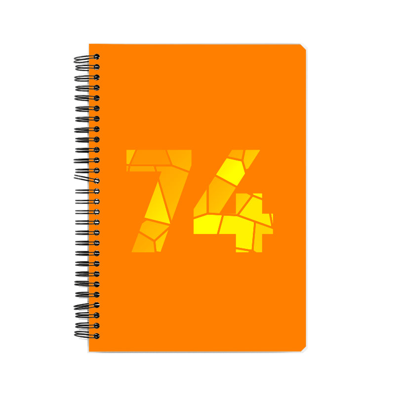 74 Number Notebook (Orange)